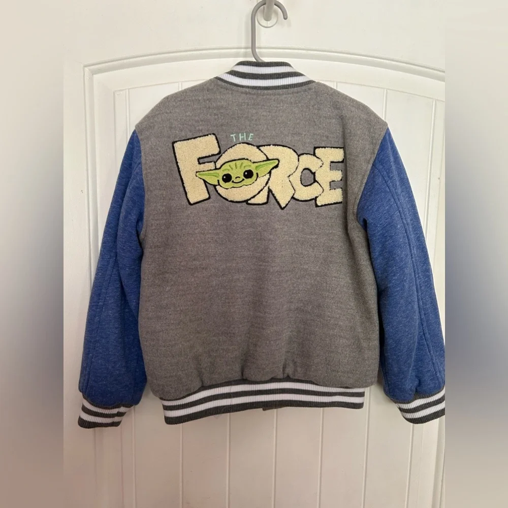 Star Wars “The Force” Baby Yoda Grogu Letterman‎ Style Jacket-Toddler Small